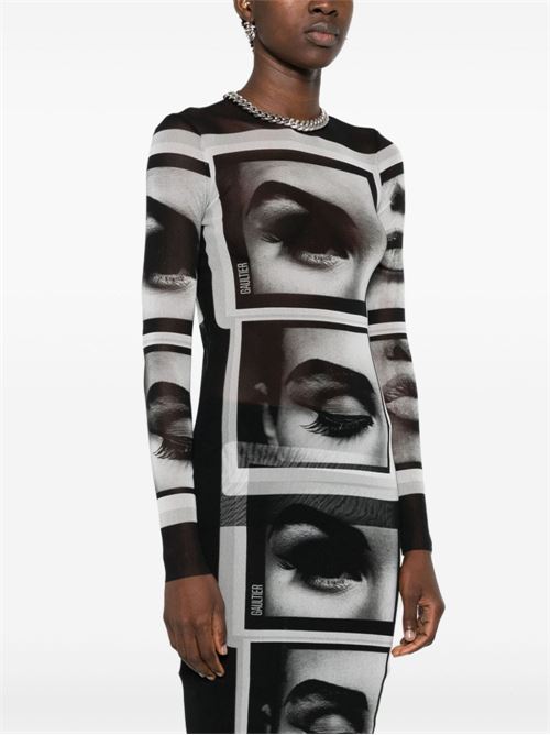 Eyes and lips mesh t-shirt JEAN PAUL GAULTIER | 2430FTO209T553000201